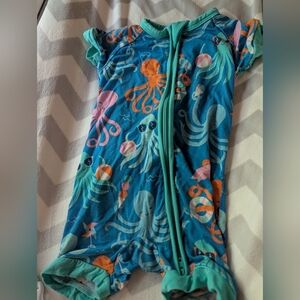 EUC Little Sleepies Baby Onesie Octopus Print